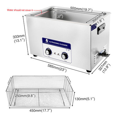 Pulitore ultrasonico 30L meccanico 500W Heater Degas SCCP del bagno di PSE