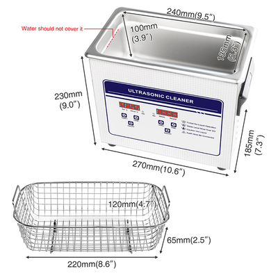 Batteria ricaricabile meccanica ultrasonica del pulitore 3.2L del portatile degli Skymen 020S